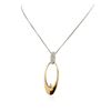 Image 2 : 14KT Two Tone Gold 0.62 ctw Diamond Pendant with Chain