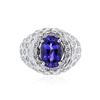 Image 1 : 14KT White Gold 3.04 ctw Tanzanite and Diamond Ring