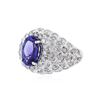 Image 2 : 14KT White Gold 3.04 ctw Tanzanite and Diamond Ring