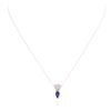 Image 1 : 14KT White Gold 0.92 ctw Tanzanite and Diamond Pendant With Chain