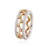 Image 2 : 18KT Tri-Color Gold 0.78 ctw Diamond Ring