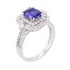 Image 3 : 14KT White Gold 1.61 ctw Tanzanite and Diamond Ring