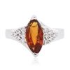 Image 1 : 14KT White Gold 1.78 ctw Garnet and Diamond Ring
