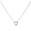 Image 1 : 14KT White Gold 0.52 ctw Diamond Heart Pendant With Chain