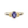 Image 1 : 14KT White Gold 0.50 ctw Tanzanite and Diamond Ring