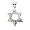 Image 1 : 14KT White Gold 3.79 ctw Diamond Star of David Pendant