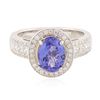 Image 1 : 14KT Two-Tone Gold 2.28 ctw Tanzanite and Diamond Ring