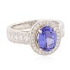 Image 2 : 14KT Two-Tone Gold 2.28 ctw Tanzanite and Diamond Ring