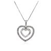 Image 1 : 14KT White Gold 0.15 ctw Diamond Pendant With Chain