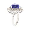 Image 3 : 14KT White Gold 12.10 ctw GIA Cert Tanzanite and Diamond Ring
