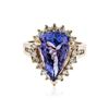 Image 1 : 14KT Rose Gold 5.10 ctw Tanzanite and Diamond Ring