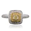 Image 1 : 14KT Two-Tone Gold 0.71 ctw Diamond Ring