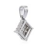 Image 2 : 14KT White Gold 0.40 ctw Diamond Pendant