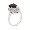 Image 3 : 14KT White Gold 3.07 ctw Green Tourmaline and Diamond Ring