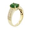 Image 3 : 14KT Yellow Gold 1.52 ctw Emerald and Diamond Ring