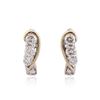 Image 1 : 10KT Yellow Gold 0.10 ctw Diamond Earrings