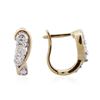 Image 2 : 10KT Yellow Gold 0.10 ctw Diamond Earrings