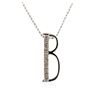 Image 2 : 14KT White Gold 0.24 ctw Diamond Pendant With Chain