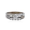 Image 1 : 14KT White Gold 1.00 ctw Diamond Wedding Ring Set