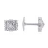 Image 2 : 18KT White Gold 0.60 ctw Diamond Cuff Links