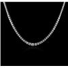 Image 2 : 14KT White Gold 10.86 ctw Diamond Necklace