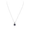 Image 2 : 14KT White Gold 1.00 ctw Tanzanite and Diamond Pendant With Chain