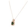 Image 3 : 14KT Rose Gold 1.83 ctw Emerald and Diamond Pendant With Chain