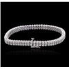 Image 2 : 14KT White Gold 3.10 ctw Diamond Bracelet