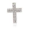 Image 1 : 14KT White Gold 0.34 ctw Diamond Cross Pendant