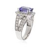 Image 3 : 14KT White Gold 3.83 ctw Tanzanite and Diamond Ring
