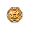 Image 1 : 14KT Yellow Gold 14.51 ctw Citrine and Diamond Ring
