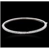 Image 1 : 14KT White Gold 1.32 ctw Diamond Bangle Bracelet