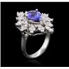 Image 3 : 14KT White Gold 2.45 ctw Tanzanite and Diamond Ring
