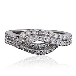 14KT White Gold 0.54 ctw Diamond Ring