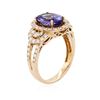 Image 3 : 14KT Rose Gold 2.53 ctw Tanzanite and Diamond Ring