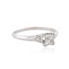 Image 2 : 14KT White Gold 0.76 ctw Diamond Ring