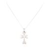 Image 1 : 14KT White Gold Cross Pendant With Chain