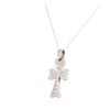 Image 3 : 14KT White Gold Cross Pendant With Chain