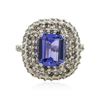 Image 1 : 14KT White Gold 3.15 ctw Tanzanite and Diamond Ring