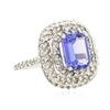 Image 2 : 14KT White Gold 3.15 ctw Tanzanite and Diamond Ring