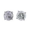 Image 1 : 14KT White Gold 1.17 ctw Diamond Stud Earrings