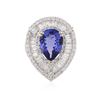 Image 1 : 18KT White Gold 4.81 ctw Tanzanite and Diamond Ring