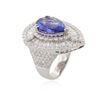 Image 3 : 18KT White Gold 4.81 ctw Tanzanite and Diamond Ring