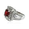 Image 2 : 14KT White Gold 2.67 ctw Spinel and Diamond Ring