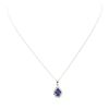 Image 1 : 14KT White Gold 1.96 ctw Tanzanite and Diamond Pendant with Chain