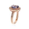 Image 3 : 14KT Rose Gold 1.99 ctw Tanzanite and Diamond Ring
