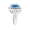 Image 3 : 14KT White Gold 13.29 ctw Topaz and Diamond Ring