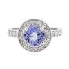 Image 1 : 14KT White Gold 1.61 ctw Tanzanite and Diamond Ring