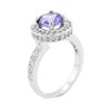 Image 3 : 14KT White Gold 1.61 ctw Tanzanite and Diamond Ring