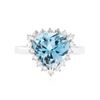 Image 1 : 14KT White Gold 4.47 ctw Blue Topaz and Diamond Ring